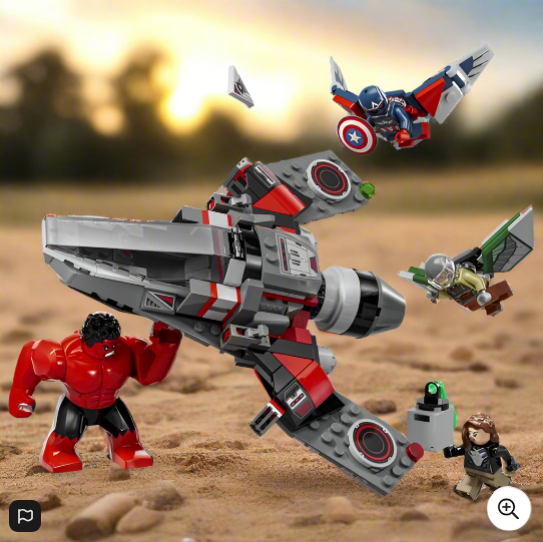 LEGO Marvel 76292 Captain America vs. Red Hulk Battle Set