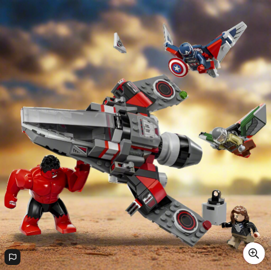 LEGO Marvel 76292 Captain America vs. Red Hulk Battle Set