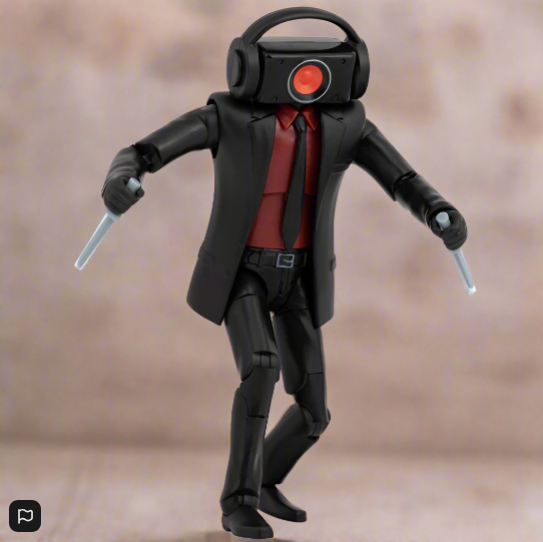 Skibidi Toilet Action Figure Deluxe Dark Speakerman 15cm