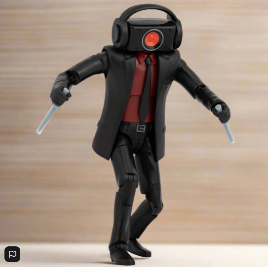 Skibidi Toilet Action Figure Deluxe Dark Speakerman 15cm