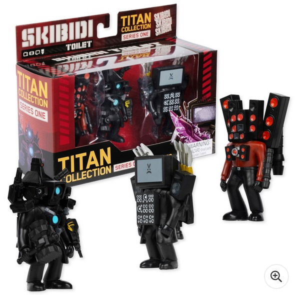 Skibidi Toilet Action Figure Mini Titan Collection Series One 3 Pack