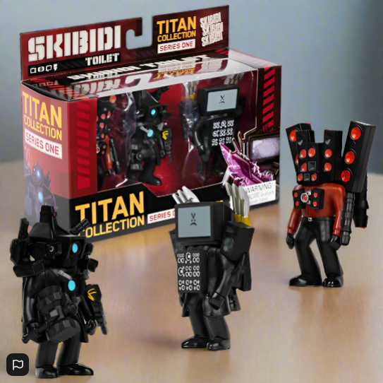 Skibidi Toilet Action Figure Mini Titan Collection Series One 3 Pack