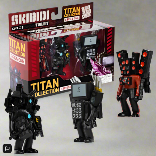 Skibidi Toilet Action Figure Mini Titan Collection Series One 3 Pack
