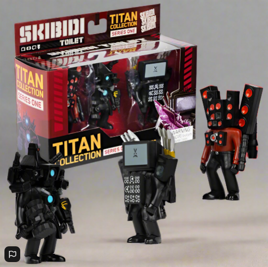 Skibidi Toilet Action Figure Mini Titan Collection Series One 3 Pack