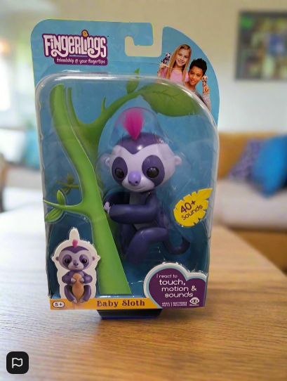 Purple Marge The Sloth Fingerfun Figure 40+ Sounds