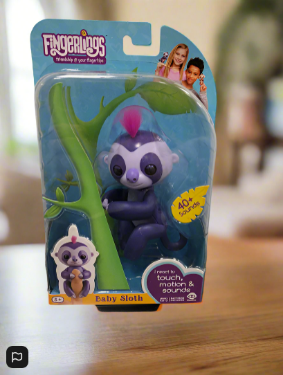 Purple Marge The Sloth Fingerfun Figure 40+ Sounds