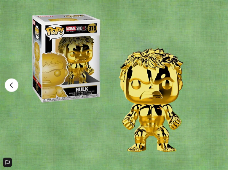 Funko Pop HULK IN CHROME NO 379 Marvel Avengers Action Figure