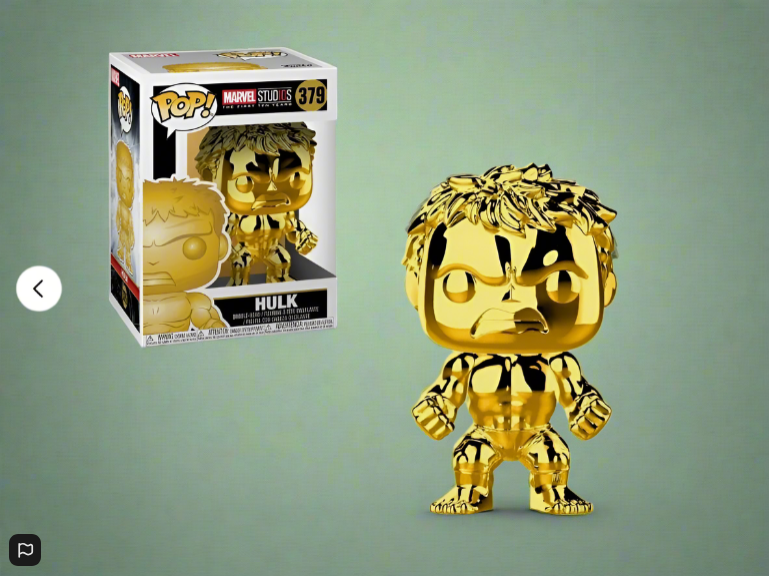 Funko Pop HULK IN CHROME NO 379 Marvel Avengers Action Figure