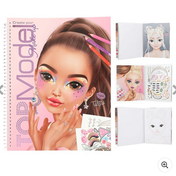 TOPModel Colouring Pages and Sticker Book Make-Up
