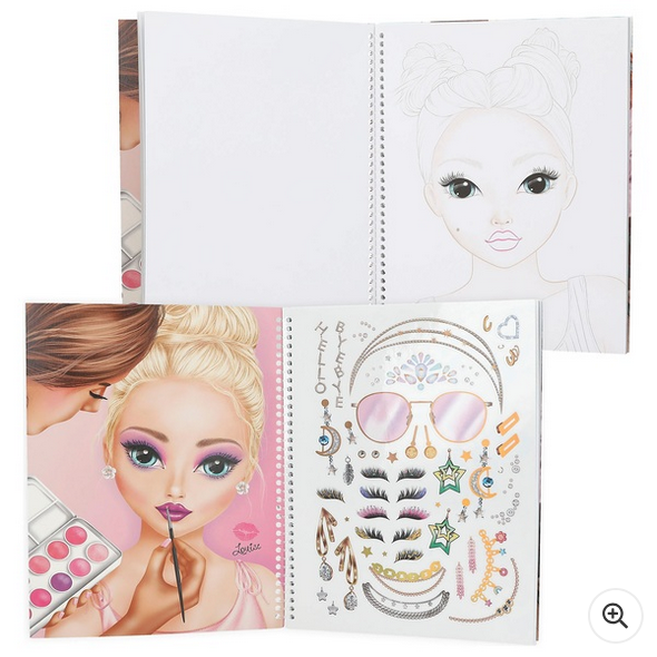 TOPModel Colouring Pages and Sticker Book Make-Up