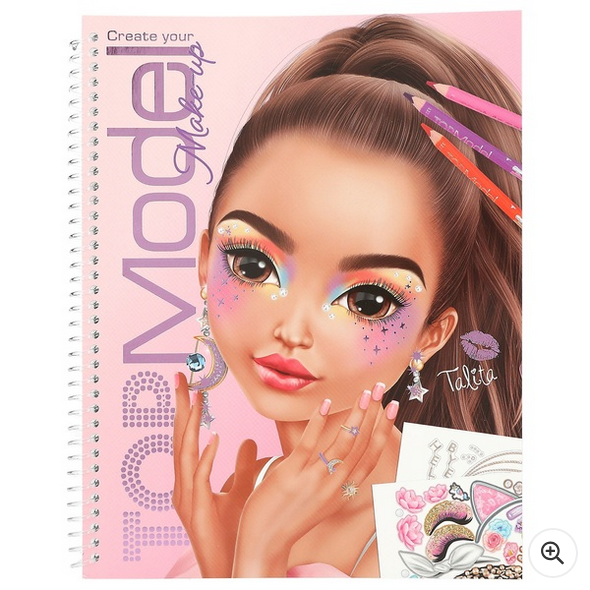 TOPModel Colouring Pages and Sticker Book Make-Up