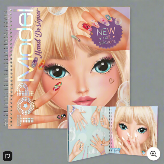 TOPModel Colouring Pages and Sticker Book Hand and Nail Designer