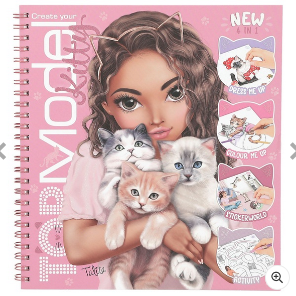 TOPModel Colouring Pages Book Kitty