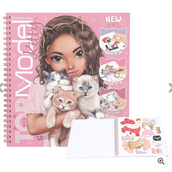 TOPModel Colouring Pages Book Kitty