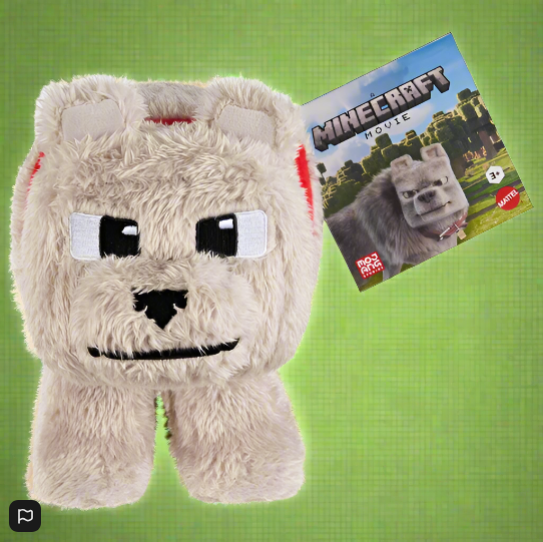 Minecraft Movie Plush Dennis the Wolf 20cm