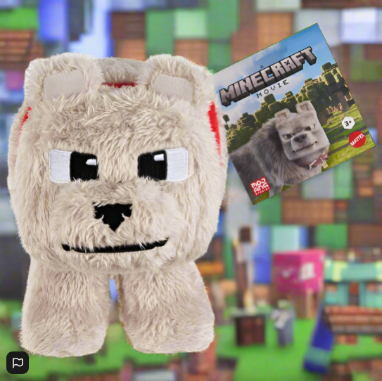 Minecraft Movie Plush Dennis the Wolf 20cm