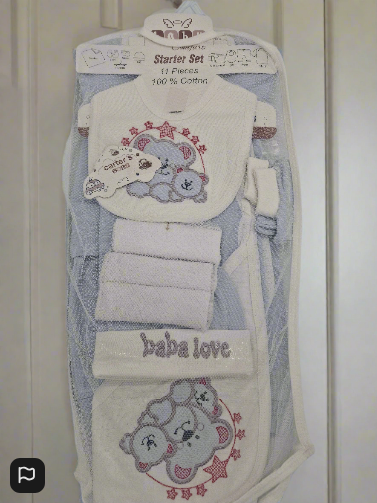Baby Comfort 11 Piece Starter set In Grey And White