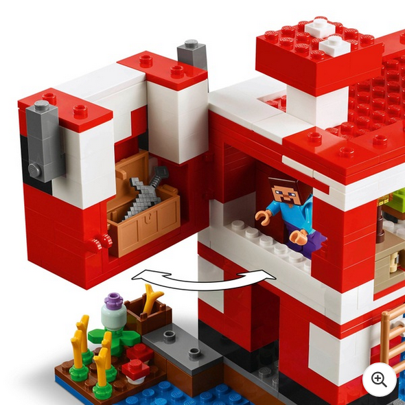 Minecraft LEGO  21270 The Mooshroom House Set