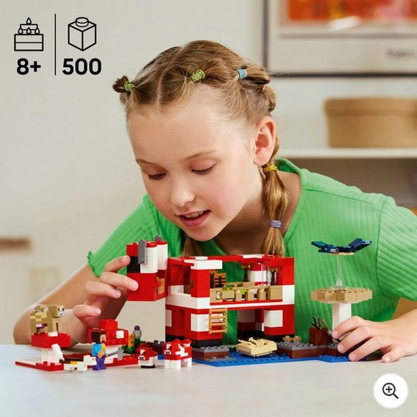 Minecraft LEGO  21270 The Mooshroom House Set