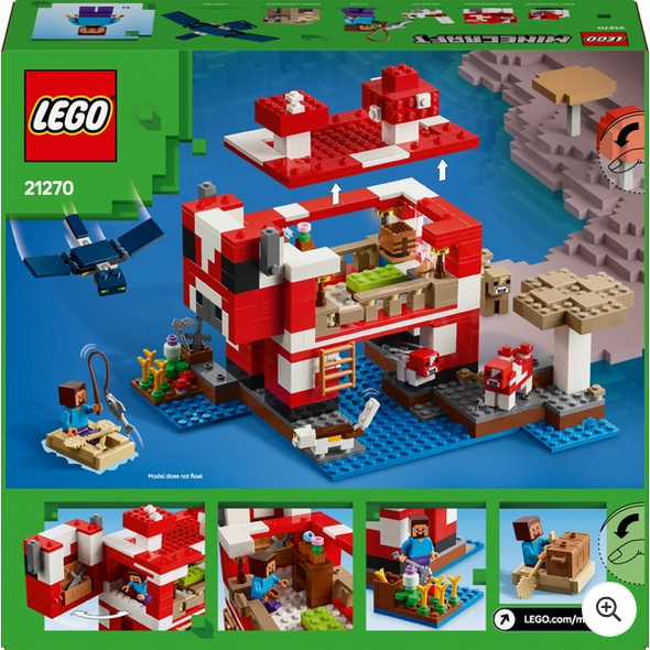 Minecraft LEGO  21270 The Mooshroom House Set