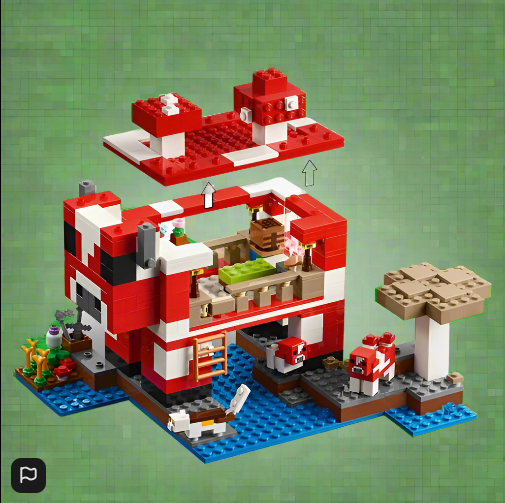 Minecraft LEGO  21270 The Mooshroom House Set