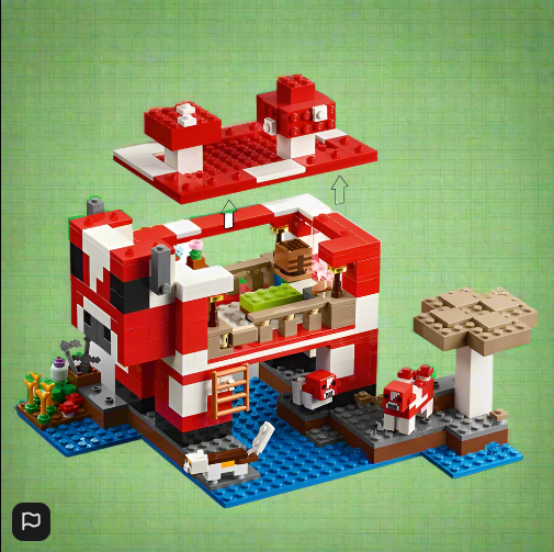 Minecraft LEGO  21270 The Mooshroom House Set