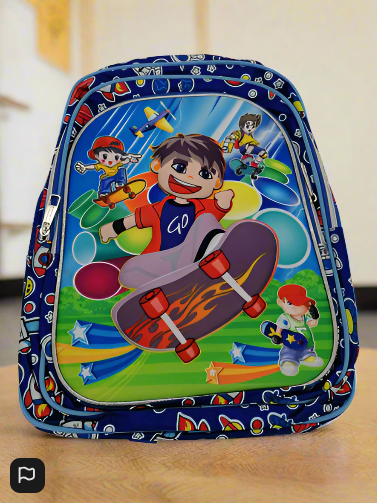 Childrens Bag Boy On A Skateboard Blue