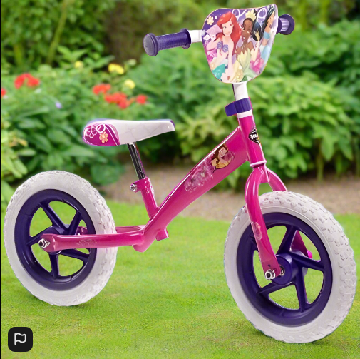 Disney Princess Balance Bike Pink 12" Pink Toddler Baby Training Bike