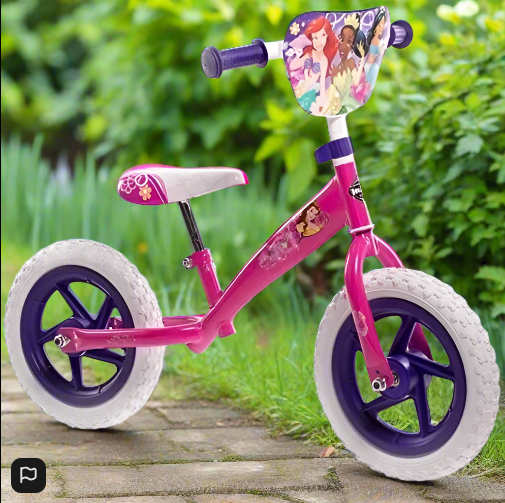 Disney Princess Balance Bike Pink 12" Pink Toddler Baby Training Bike
