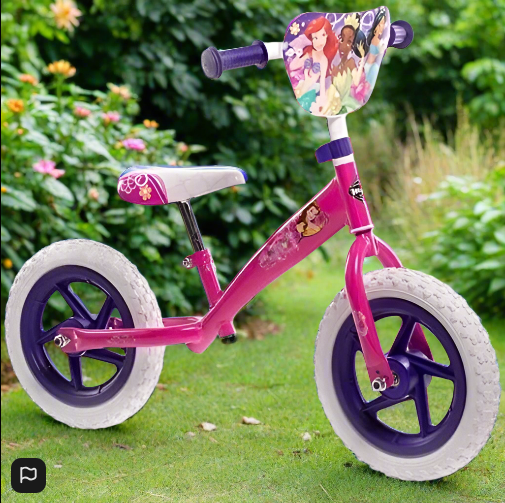 Disney Princess Balance Bike Pink 12" Pink Toddler Baby Training Bike