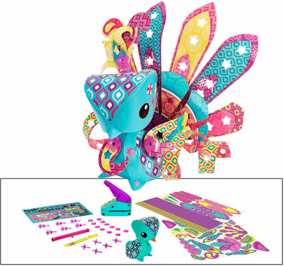 AmiGami Blue Peacock And Star Punch Creative Toy