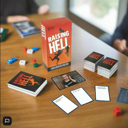 Raising Hell Board Game A Party Game For Adults Who Know Kids Can Be A Real Pain