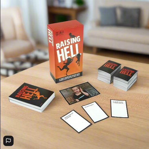 Raising Hell Board Game A Party Game For Adults Who Know Kids Can Be A Real Pain