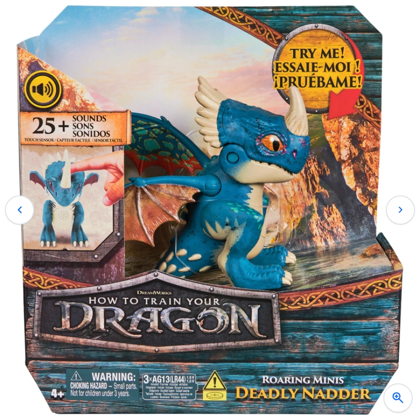 Dreamworks How to Train Your Dragon Interactive Figure Roaring Minis Nadder