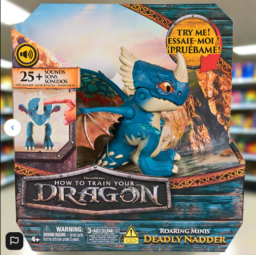 Dreamworks How to Train Your Dragon Interactive Figure Roaring Minis Nadder