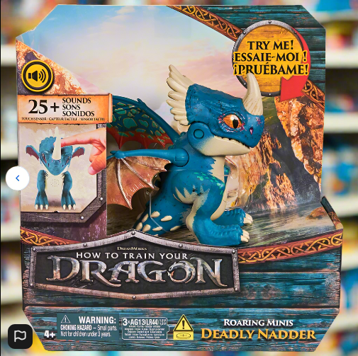 Dreamworks How to Train Your Dragon Interactive Figure Roaring Minis Nadder