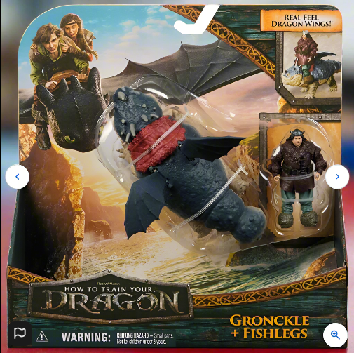 Dreamworks How to Train Your Dragon Action Figures Gronckle & Fishlegs 2 Pack