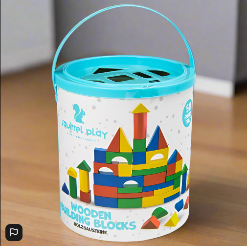 Squirrel Play 50 Piece Kids Wooden Building Blocks