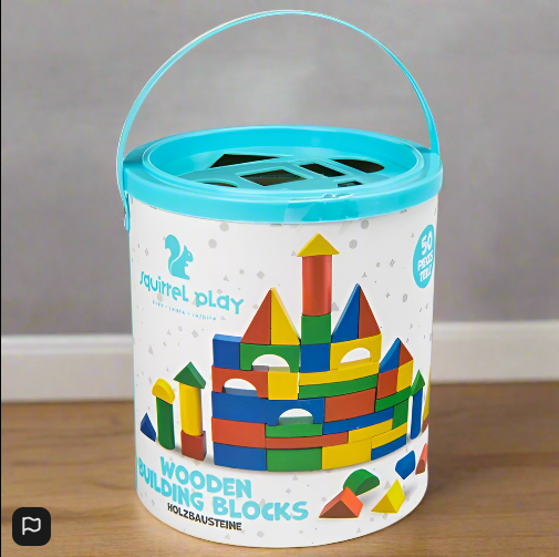 Squirrel Play 50 Piece Kids Wooden Building Blocks