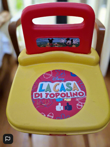 2-in-1 Kids’ Chair & Toy Storage – Red & Yellow with 14 Jumbo Building Blocks