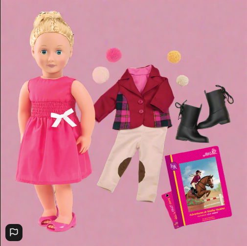 Our Generation Lily Anna Deluxe Doll With Book