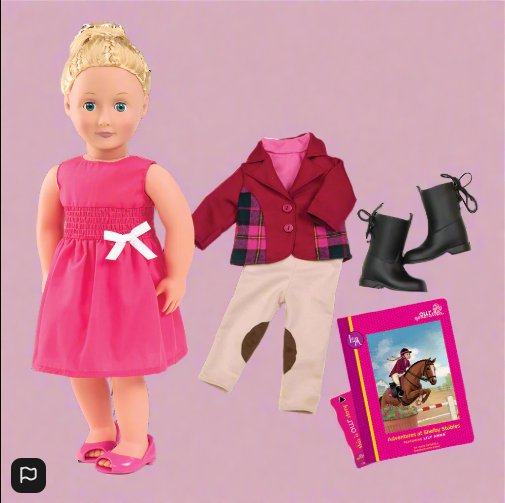 Our Generation Lily Anna Deluxe Doll With Book