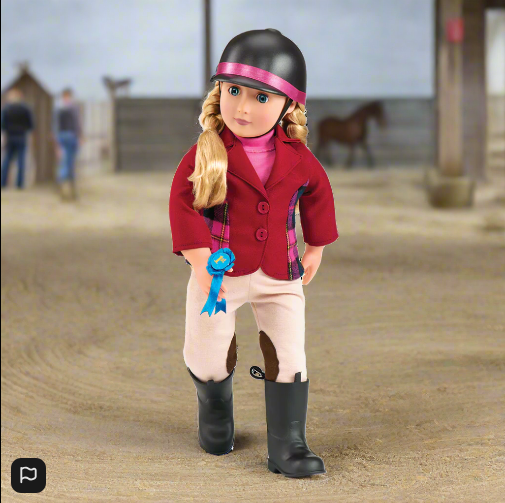 Our Generation Lily Anna Deluxe Doll With Book