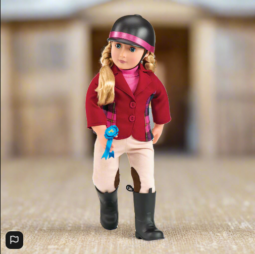 Our Generation Lily Anna Deluxe Doll With Book