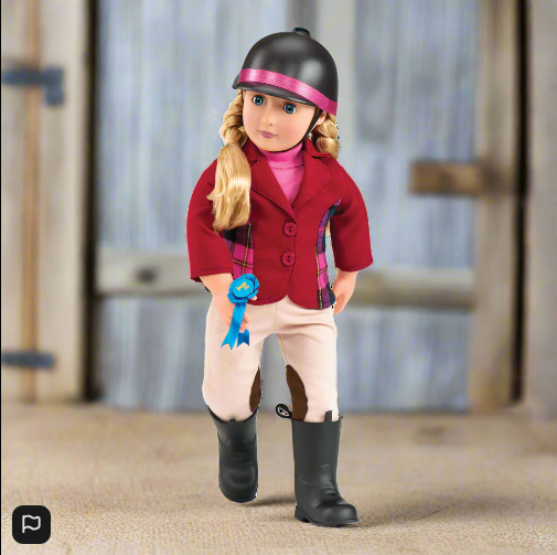 Our Generation Lily Anna Deluxe Doll With Book