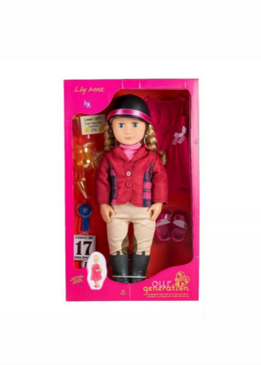 Our Generation Lily Anna Deluxe Doll With Book