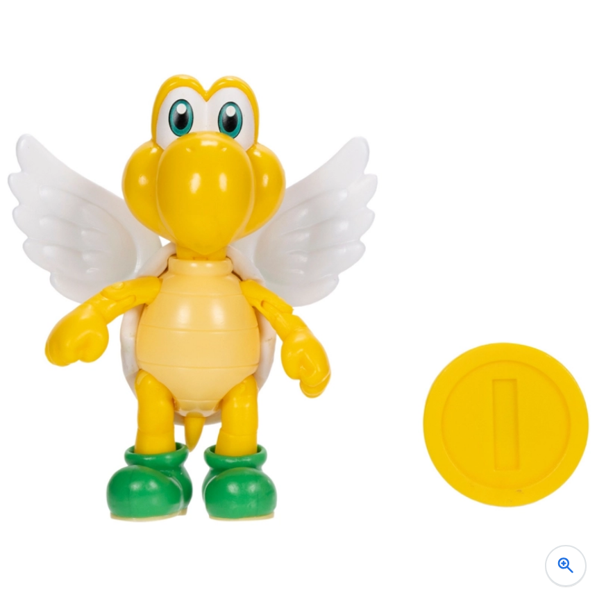 Super Mario Action Figure Green Para Koopa Troopa with Coin 10cm