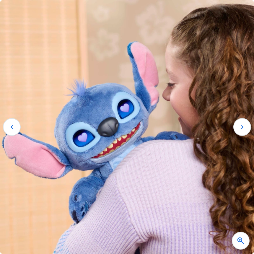 Disney Stitch Many Moods Stitch 35cm Interactive Plush Soft Toy with 50 Sounds and Reactions
