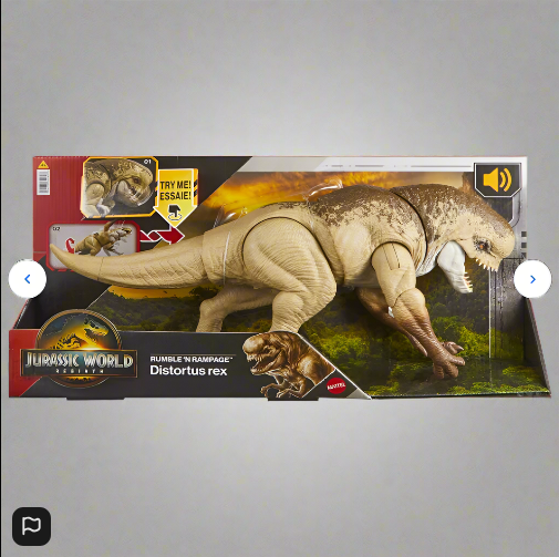 Jurassic World Rebirth Rumble 'n Rampage Dinosaur Action Figure Distortus Rex