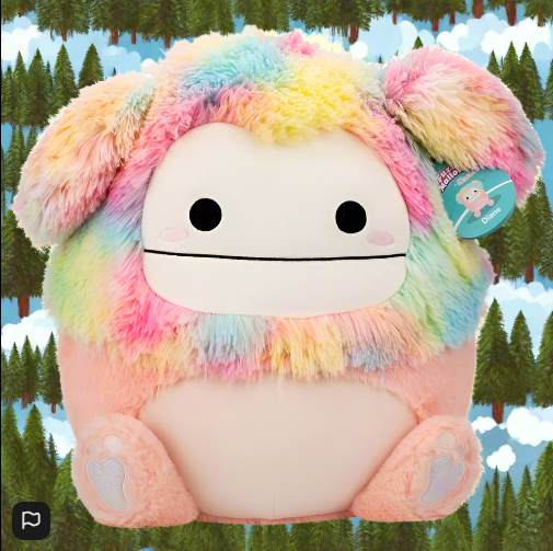 Original Squishmallows Fuzz-A-Mallows Plush Diane the Peach Bigfoot 40cm